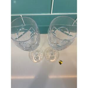 🥂 Waterford Crystal Champagne Flutes – Set of 2 – Cut Glass Stemware